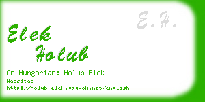 elek holub business card